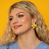 Jovial Jasmine - Yellow ~ Paparazzi Earrings - Glitzygals5dollarbling Paparazzi Boutique 