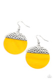 SHELL Out - Yellow ~ Paparazzi Earrings - Glitzygals5dollarbling Paparazzi Boutique 