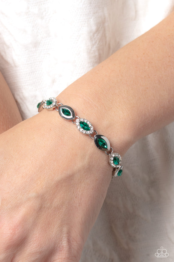Some Serious Sparkle - Green ~ Paparazzi Bracelet - Glitzygals5dollarbling Paparazzi Boutique 