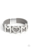 Heart of Mom - Silver ~ Paparazzi Bracelet - Glitzygals5dollarbling Paparazzi Boutique 