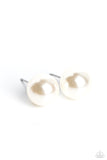 Debutante Details - White ~ Paparazzi Earrings - Glitzygals5dollarbling Paparazzi Boutique 