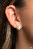 Debutante Details - White ~ Paparazzi Earrings - Glitzygals5dollarbling Paparazzi Boutique 