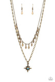 The Second Star To The LIGHT - Brass ~ Paparazzi Necklace - Glitzygals5dollarbling Paparazzi Boutique 