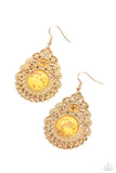 Welcoming Whimsy - Yellow ~ Paparazzi Earrings - Glitzygals5dollarbling Paparazzi Boutique 