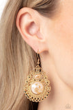 Welcoming Whimsy - White ~ Paparazzi Earrings - Glitzygals5dollarbling Paparazzi Boutique 