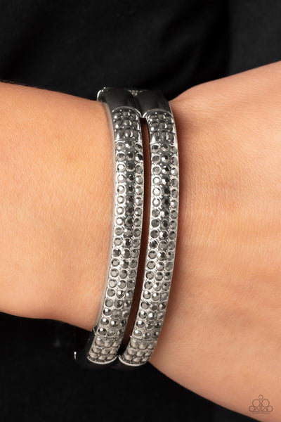 STACKED Up - Silver ~ Paparazzi Bracelet - Glitzygals5dollarbling Paparazzi Boutique 