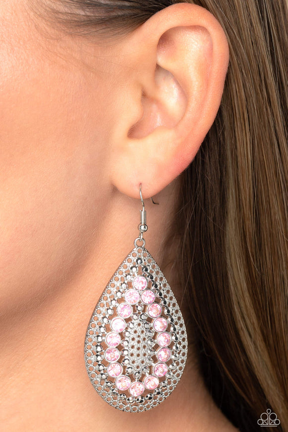 Spirited Socialite - Pink ~ Paparazzi Earrings - Glitzygals5dollarbling Paparazzi Boutique 