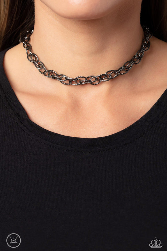 If I Only Had a CHAIN - Black ~ Paparazzi Necklace Choker - Glitzygals5dollarbling Paparazzi Boutique 