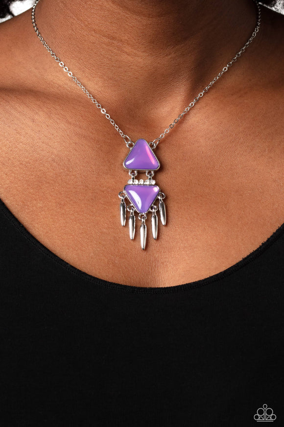 Under the FRINGE - Purple ~ Paparazzi Necklace - Glitzygals5dollarbling Paparazzi Boutique 
