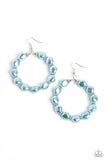 The PEARL Next Door - Blue ~ Paparazzi Earrings - Glitzygals5dollarbling Paparazzi Boutique 