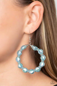 The PEARL Next Door - Blue ~ Paparazzi Earrings - Glitzygals5dollarbling Paparazzi Boutique 