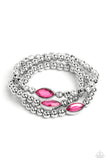 Twinkling Team - Pink ~ Paparazzi Bracelet - Glitzygals5dollarbling Paparazzi Boutique 