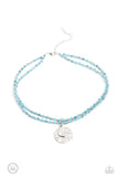 Compacted Cosmos - Blue ~ Paparazzi Necklace Choker - Glitzygals5dollarbling Paparazzi Boutique 