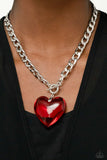 GLASSY-Hero - Red ~ Paparazzi Necklace March 2023 Life of the Party - Glitzygals5dollarbling Paparazzi Boutique 