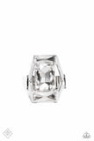 Right As CHAIN - White ~ Paparazzi Ring - Glitzygals5dollarbling Paparazzi Boutique 