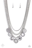 Running Out of STEAMPUNK - White ~ Paparazzi Necklace - Glitzygals5dollarbling Paparazzi Boutique 