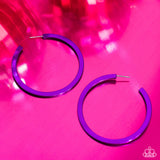 Pop HOOP - Purple ~ Paparazzi Earrings - Glitzygals5dollarbling Paparazzi Boutique 