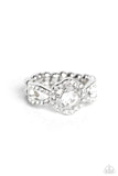 Will FLOWER - White ~ Paparazzi Ring - Glitzygals5dollarbling Paparazzi Boutique 