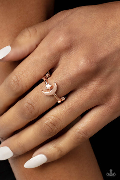 Astral Allure - Rose Gold ~ Paparazzi Ring - Glitzygals5dollarbling Paparazzi Boutique 