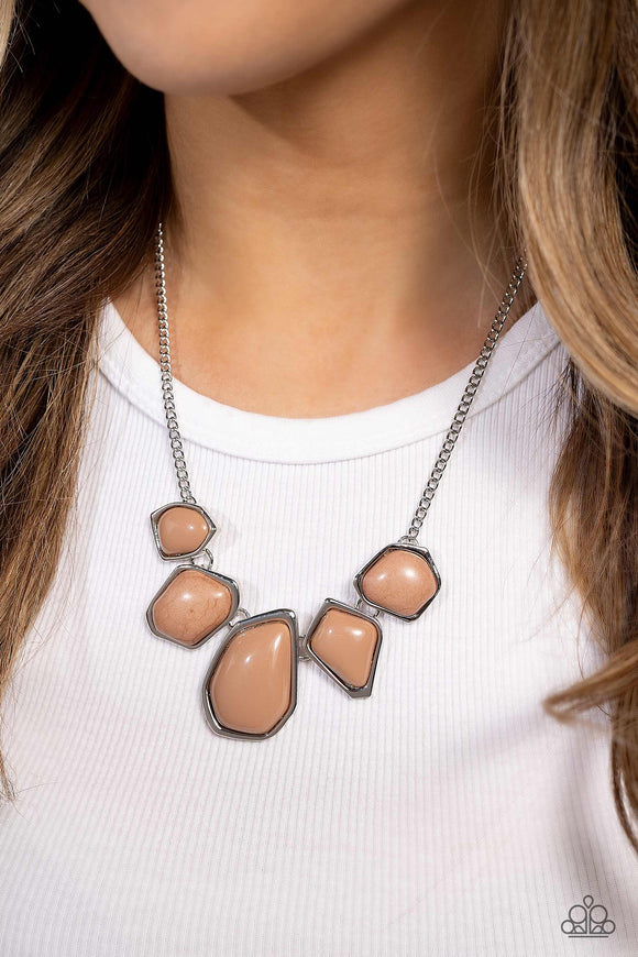 Beyond the Badlands - Brown ~ Paparazzi Necklace - Glitzygals5dollarbling Paparazzi Boutique 
