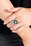 Fine-BLOOMING - White ~ Paparazzi Ring - Glitzygals5dollarbling Paparazzi Boutique 