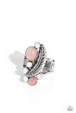 Off To FEATHER-land - Pink ~ Paparazzi Ring - Glitzygals5dollarbling Paparazzi Boutique 