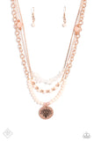 Lotus Luxury - Rose Gold ~ Paparazzi Necklace - Glitzygals5dollarbling Paparazzi Boutique 