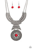 Fetching Filigree - Red ~ Paparazzi Necklace - Glitzygals5dollarbling Paparazzi Boutique 