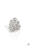 LEAF Home - White ~ Paparazzi Ring - Glitzygals5dollarbling Paparazzi Boutique 