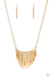 Cue the Chandelier - Gold ~ Paparazzi Necklace - Glitzygals5dollarbling Paparazzi Boutique 
