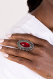 Western Wager - Red ~ Paparazzi Ring - Glitzygals5dollarbling Paparazzi Boutique 
