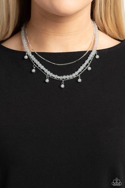 BEAD All About It - Silver ~ Paparazzi Necklace - Glitzygals5dollarbling Paparazzi Boutique 