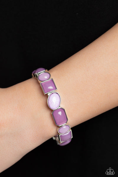 Giving Geometrics - Purple ~ Paparazzi Bracelet - Glitzygals5dollarbling Paparazzi Boutique 