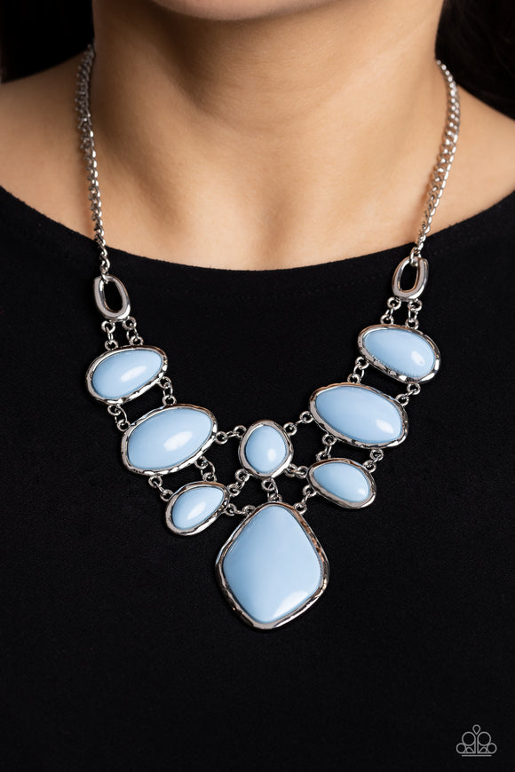 Dreamily Decked Out - Blue ~ Paparazzi Necklace - Glitzygals5dollarbling Paparazzi Boutique 