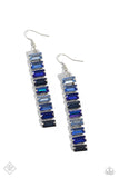 Superbly Stacked - Blue ~ Paparazzi Earrings July 2023 Fashion Fix - Glitzygals5dollarbling Paparazzi Boutique 