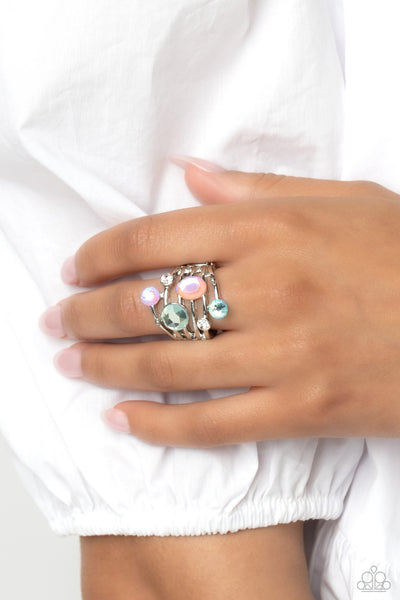 Timeless Trickle - Blue ~ Paparazzi Ring - Glitzygals5dollarbling Paparazzi Boutique 