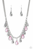 Teardrop Timbre - Pink ~ Paparazzi Necklace - Glitzygals5dollarbling Paparazzi Boutique 