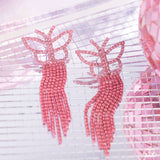 Billowing Butterflies - Pink ~ Paparazzi Earrings - Glitzygals5dollarbling Paparazzi Boutique 
