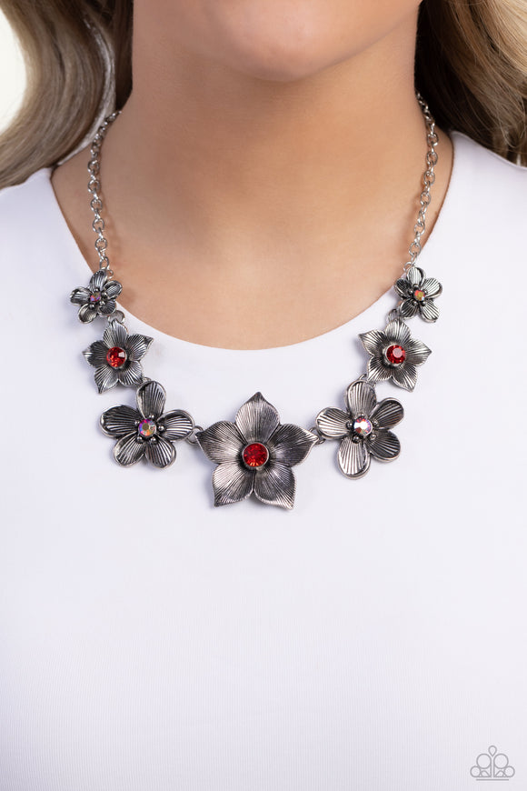 Free FLORAL - Red ~ Paparazzi Necklace - Glitzygals5dollarbling Paparazzi Boutique 