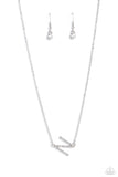 INITIALLY Yours - N - White ~ Paparazzi Necklace - Glitzygals5dollarbling Paparazzi Boutique 