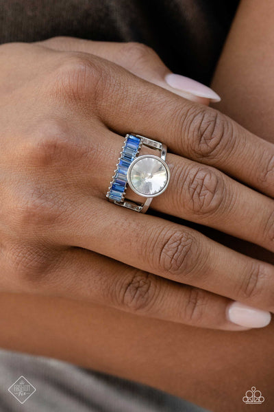 Balanced Bravura - Blue ~ Paparazzi Ring July 2023 Fashion Fix - Glitzygals5dollarbling Paparazzi Boutique 