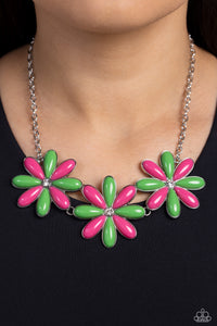 Bodacious Bouquet - Green ~ Paparazzi Necklace - Glitzygals5dollarbling Paparazzi Boutique 