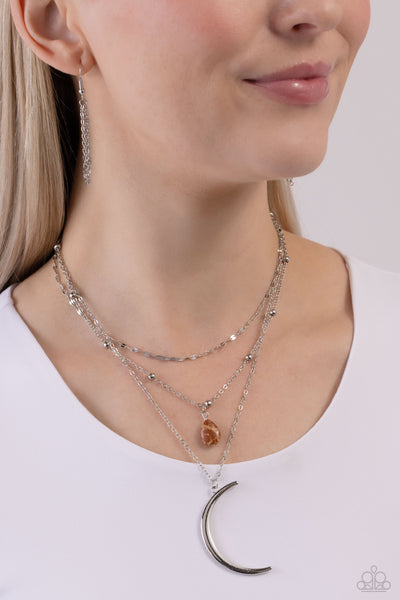 Lunar Landslide - Brown ~ Paparazzi Necklace - Glitzygals5dollarbling Paparazzi Boutique 