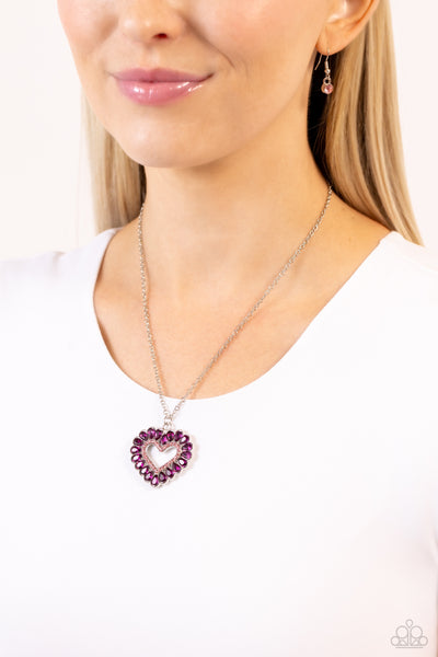 FLIRT No More - Pink ~ Paparazzi Necklace - Glitzygals5dollarbling Paparazzi Boutique 