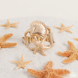 Seashell Showcase - Gold ~ Paparazzi Ring - Glitzygals5dollarbling Paparazzi Boutique 
