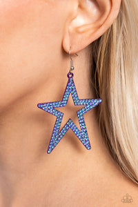 Rockstar Energy - Purple ~ Paparazzi Earrings - Glitzygals5dollarbling Paparazzi Boutique 