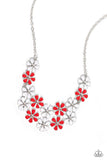 Floral Fever - Red ~ Paparazzi Necklace - Glitzygals5dollarbling Paparazzi Boutique 