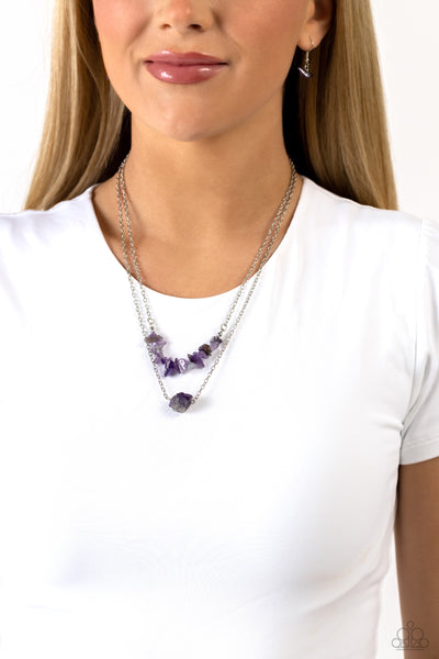 Chiseled Caliber - Purple ~ Paparazzi Necklace - Glitzygals5dollarbling Paparazzi Boutique 