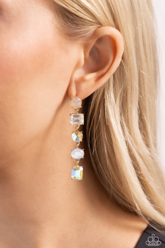 Sophisticated Stack - Gold ~ Paparazzi Earrings - Glitzygals5dollarbling Paparazzi Boutique 