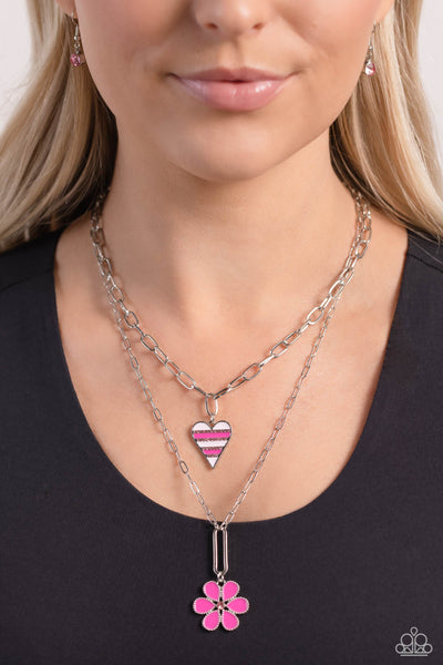 Childhood Charms - Pink ~ Paparazzi Necklace - Glitzygals5dollarbling Paparazzi Boutique 